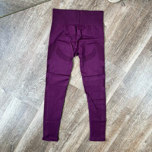 Gymshark Flawless Knit Tights In Ruby Mesh Leggings High Rise - Picture 5 of 6